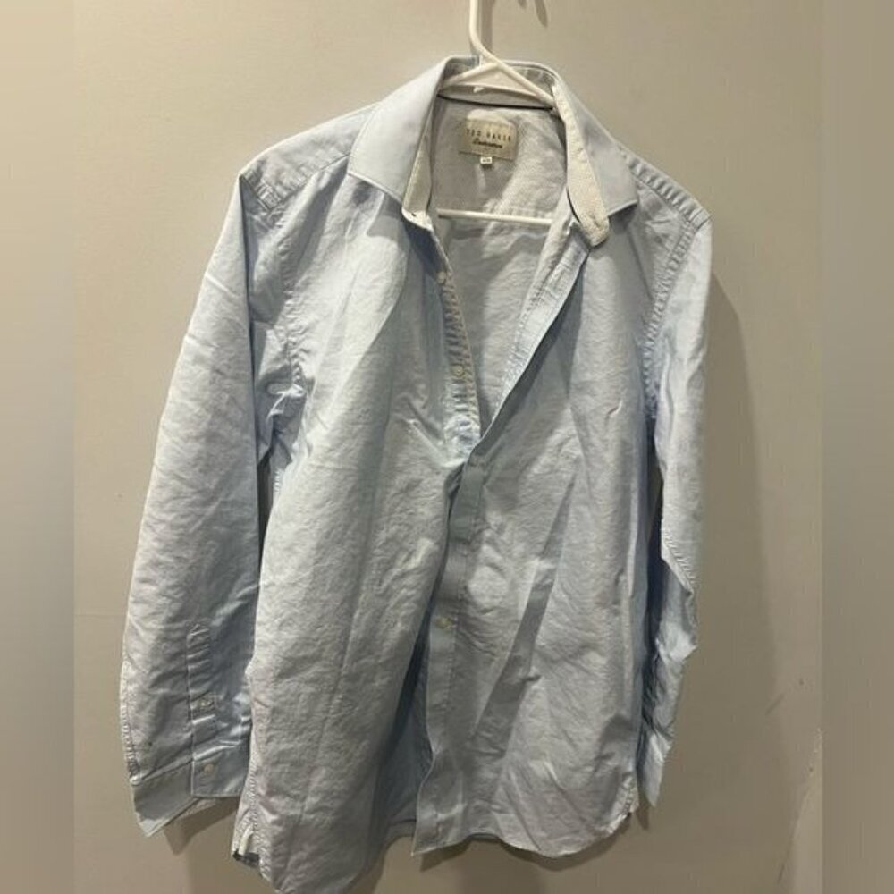 Ted Baker blue shirt endurance long sleeve button down size 16
